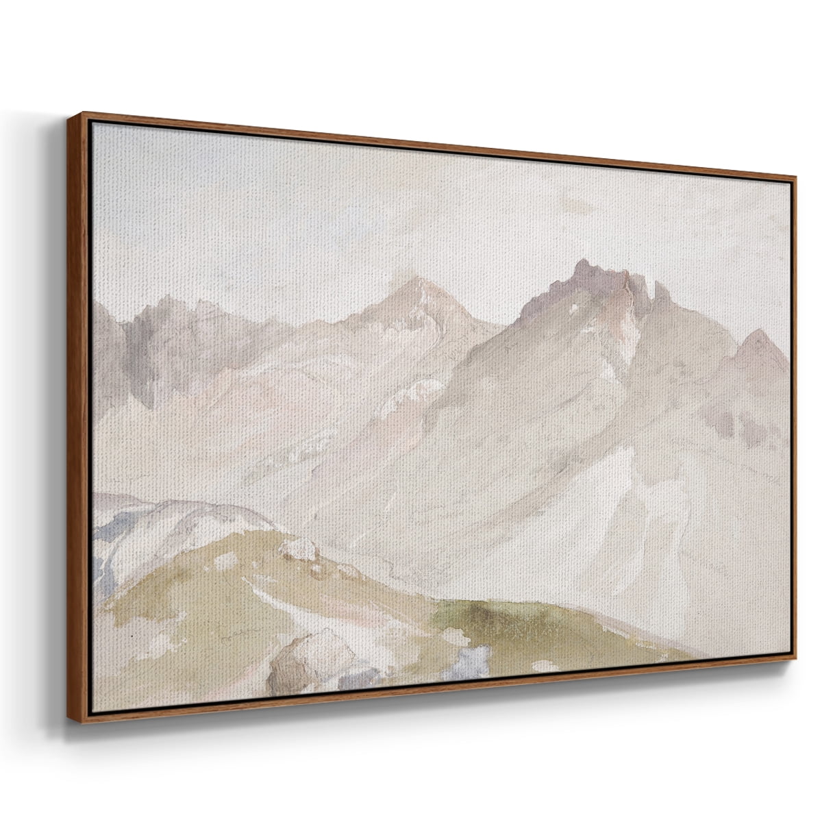Vintage Landscape-MX By Wexford Home Framed in Walnut Wood Gallery Wrapped Canvas 27 in. x 41 in.