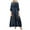 Dark Blue, variant on Puyaiuu 3 Pcs New Plus Size Dresses Summer Ladies Dress Casual Cropped Sleeve Plaid Print Plus Size Dress Short Sleeve Round Neck Dress Women's Casual Dresses