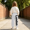 thumbnail image 2 of WhouRiu Girls Casual Sweatpants Letter Graphic Elastic Waist Joggers Pants Kids Comfortable Everyday Trousers With Pockets,13-14 Years, 2 of 5