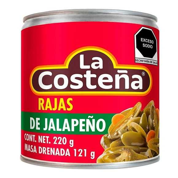 Rajas de jalapeño La Costeña en escabeche 220 g