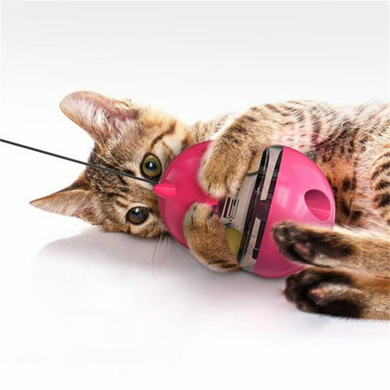 Interactive Pet Cat Treats Leaking Tumbler Stick Puzzle Teaser Ball Toys