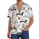 thumbnail image 1 of Fotbe Halloween Dachshund Camisa Estampada de Manga Corta para Hombre, Casual de Verano, Estilo Playero, Sin Arrugas-XX-Large, 1 of 5