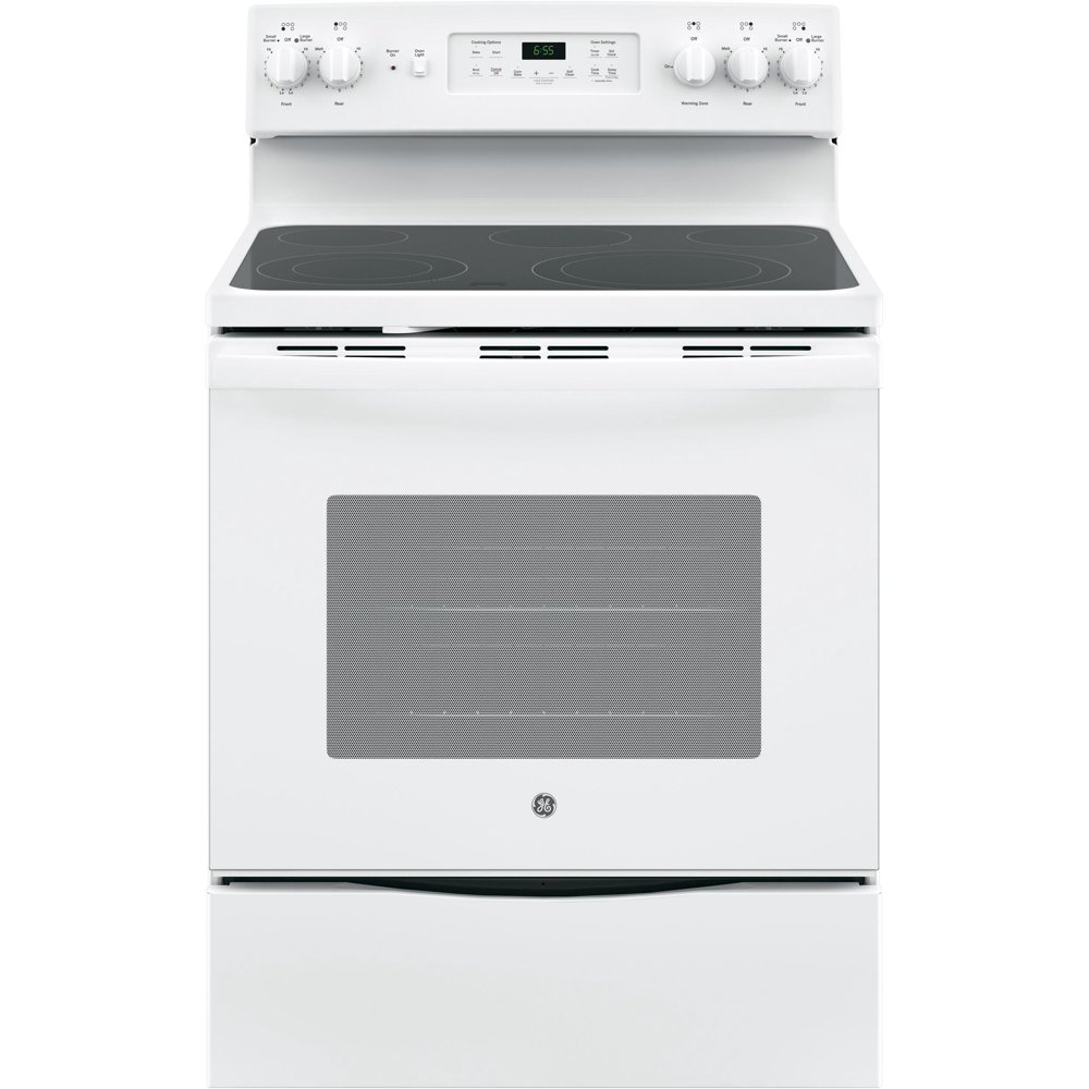 GE Appliances JB655DKWW 30 Inch Electric Freestanding Range White