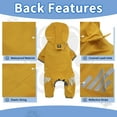 thumbnail image 2 of Chubasquero para perros Unique Bargains, impermeable, con capucha, abrigo para perros, reflectante, ligero, chubasquero para perros pequeños, amarillo, 2 of 7