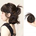thumbnail image 1 of Ruifaya Peluca con clip en forma de bola, pieza de cabello desordenado con forma de albóndiga, peinado casero, lote de cabello regordete F4, 1 of 7