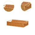 thumbnail image 6 of WeiLaiKeQi Fruit Basket Handmade Tabletop Woven Food Basket for Cupboard Shelves Spoons Orange M, 6 of 9