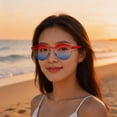 thumbnail image 5 of Patriotic Sunglasses, Red White Blue Star Heart Shaped Rimless Gradient Sunglasses, 4th of July Memorial Day Party Favors, Fun Novelty Sunglasses for Indoor Outdoor Patriotic Holiday Party Supplies, 5 of 6