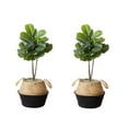 thumbnail image 2 of Nearly Natural 3' Artificial Fiddle Leaf Fig Tree DIY Kit - Set of 2, 2 of 12
