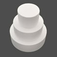 thumbnail image 4 of PRYESS Foam Cake Dummy, Cake Model Foam Dummy for Wedding and Birthday Displays, Round Styrofoam Cake for Decorating Practice, 8 Inch Diameter and Easy to Use, 4 of 7