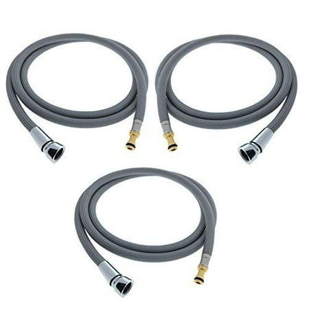 3 Pack Pulldown Replacement Spray Hose for Moen Kitchen Faucets (# 150259), Beautiful Strong Nylon Finish - Sized Right at 68” Inches