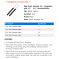 thumbnail image 2 of Rear Shock Absorber Set - Compatible with 2013 - 2015 Chevy Malibu 2014, 2 of 2