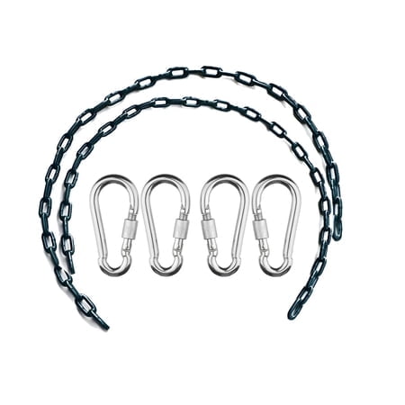 Ymeibe Swing Chains (2) Fully Coated For Swing Set With 4 Free Quick Links Anti-Rust Iron Link Chains Playground Kids Tree Swing Seat Accessories And Replacement Support 660 Lb (Green)