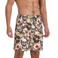 thumbnail image 2 of Disketp lips record rock Skull for Men's Soft Sleep Pajama Shorts Lightweight Lounge Pant Sleep Pj with Elastic Waistband and Pockets-XX-Large, 2 of 6
