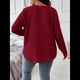 thumbnail image 5 of Suéter Informal de Punto con Cuello en V y Larga para Mujer, Talla Grande Vino Tinto 4XL, 5 of 8