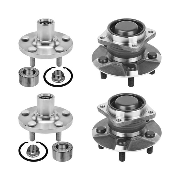 AutoShack Front & Rear Wheel Bearing Hub Assembly Repair Kit Replacement for 2003-2008 Toyota Corolla 2003-2008 Toyota Matrix 2003-2008 Pontiac Vibe 4-PC Set