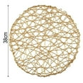 thumbnail image 7 of 4 Pack Metallic Vinyl Round Placemats Laminated Plastic Morden Dining Table Decoration, 7 of 7