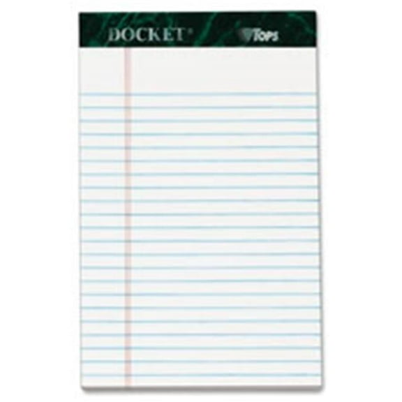 Tops  Notepads- Jr Legal Ruled- 50 Sheets- 5 in. x 8 in.- 12-PK- White