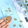 thumbnail image 3 of 1Box 12Pcs Brass Beads Cowrie Shell Shape Nickel Free Real 18K Gold Plated 14x10x4mm Hole: 0.8mm, 3 of 6