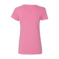 thumbnail image 3 of Gildan - Heavy Cotton Women’s V-Neck T-Shirt - 5V00L - Azalea - Size: S, 3 of 3