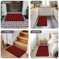 thumbnail image 6 of Black Red Plaid Door Mat&nbsp;Indoor Outdoor Entrance, Non Slip Rug for Kitchen Bathroom Entryway Rug, Vintage Rustic Buffalo Checked Gingham Washable Doormat Floor Mat 20x31.5 Inch, 6 of 8