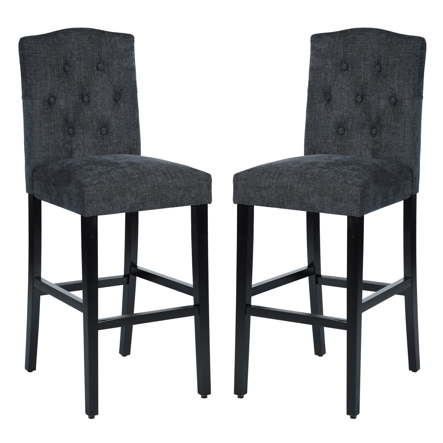 INCLAKE Upholstered High Stools Set of 2, Counter Height Dining Chairs