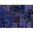thumbnail image 1 of Ahgly Company Machine Washable Indoor Rectangle Oriental Blue Modern Area Rugs, 2' x 4', 1 of 4
