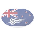 thumbnail image 1 of CafePress - New Zealand Flag With Silver Fern Sticker - Sticker (Oval), 1 of 1