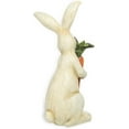 thumbnail image 2 of Standing Rabbit Figurines Home Decoration - Indoor Bunny Statues with Carrots Office Room Decor for Women Table Decor 5.8 L x 5.1 W x 11.7H Inch, 2 of 14