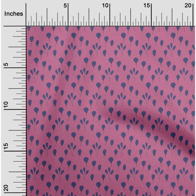 oneOone Cotton Poplin Pink Fabric Florals Fabric For Sewing Printed Craft Fabric By The Yard 42 Inch Wide