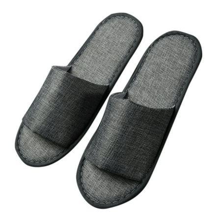 

House Slippers Linen Slippers Family Hotel Beauty Salon Disposable Thickened Non Slip Cotton Linen Slippers For Men Women