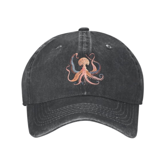Cute Octopus Baseball Caps for Men Women Adjustable Casual Trucker Hats for Fishing Outdoor Activities Fashion Hats