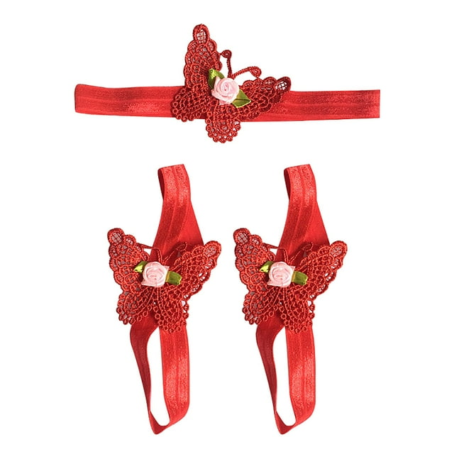 EGNMCR Décoration Photo Trois Pièces Fleur pour Enfant Girl Set