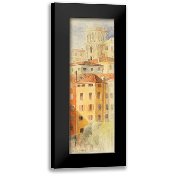 Loreth, Lanie 7x14 Black Modern Framed Museum Art Print Titled - View of Bassana del Grappa