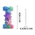 thumbnail image 2 of I Snowflake Series 2D Acrylic Backpack Car Pendant Decoration Ornament Alphabet Design I, 2 of 7