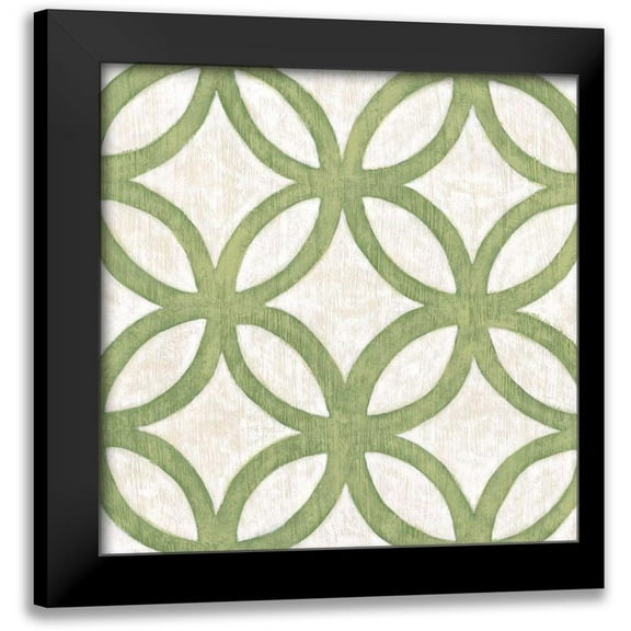 Zarris, Chariklia 12x12 Black Modern Framed Museum Art Print Titled - Garden Tile III