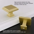 thumbnail image 3 of Homdiy 10 Pack Brass Cabinet Knobs Kitchen Drawer Knobs Gold Modern Square Cabinet Hardware, 3 of 6