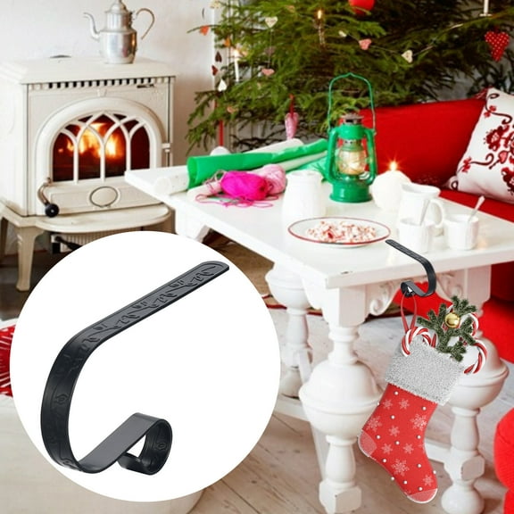 Tarmeek Christmas Decorations Metal Christmas Stocking Holder Hooks Fireplace Hanger With Non-Skid Design Xmas Tree Ornaments