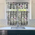 thumbnail image 3 of Country Floral Print Curtains 36 Inch Short - 3 Panel Vintage Farmhouse Set with Bohemian Botanicals, Rod Pocket Window Treatment for Rustic Decor, 3 of 6