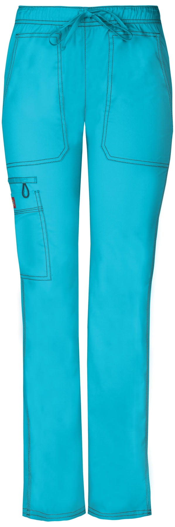 Dickies - Dickies Gen Flex Scrubs Pant for Women Low Rise Straight Leg Drawstring DK100P, M 