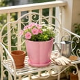 thumbnail image 2 of 5.5 Inch Plant Pots with Drainage and Saucers, Plastic Flower Pots for Indoor and Outdoor Plants, Stackable Nursery Planters for Houseplants and Herbs, Terracotta, 2 of 6