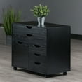 thumbnail image 2 of Winsome Halifax 3-Section Multi-Storage Mobile Cabinet 20633, Black Finish, 2 of 11
