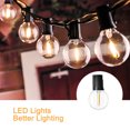 thumbnail image 5 of G40 Globe Luces Solares De Cadena 25 Bombillas Led Transparentes Luces De Patio De Patio Trasero Vintage Luces Colgantes Para Interiores Y Exteriores Kearding HA026270-00, 5 of 5