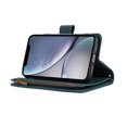 thumbnail image 6 of Wallet Case for iPhone X/XS Flip Case, Vintage PU Leather Zipper Pocket Kickstand Protective Shoulder Strap Lanyard Rugged Phone Cover with Card Holder for iPhone X/XS, Green, 6 of 6