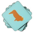 thumbnail image 2 of Carolines Treasures BB7994FC Highland Cow Blue Check Foam Coaster, Set of 4, 2 of 3