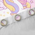 thumbnail image 4 of Manfei Dreamy Pink Unicorn Black Out Curtains, Cartoon Cloud Stars Print Curtains Pack of 2 (42x63 Each), Fairy Tale Animal Bedroom Curtains, Living Room Curtains Decor, 4 of 6