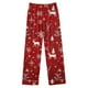 thumbnail image 5 of Puntoco Pijama de mujer con cuello en V y manga larga con estampado navideño para otoño e invierno, 5 of 5