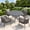 Gray Table-Gray Cushion, variant on Vicllax 5 Pieces Outdoor Patio Dining Set, 41" Gray Round Table and 4 Rattan Chairs with Soft Gray Cushions
