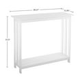 thumbnail image 6 of Lavish Home 2-Tier Console Table - 39x11.8in Narrow Entryway Table (White), 6 of 6