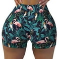 thumbnail image 2 of Picia Flamingos And Birds Printed Workout Shorts for Women Seamless Scrunch Butt Lifting High Waisted Yoga Gym Booty Running Moisture-wicking Short Pants-Small, 2 of 9