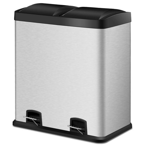 Double Stainless Steel Trash Can